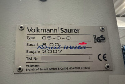 AB64020424AO Volkmann Carpet Yarn CablingTwisting Machines VTS05-0-CRoyalWesta