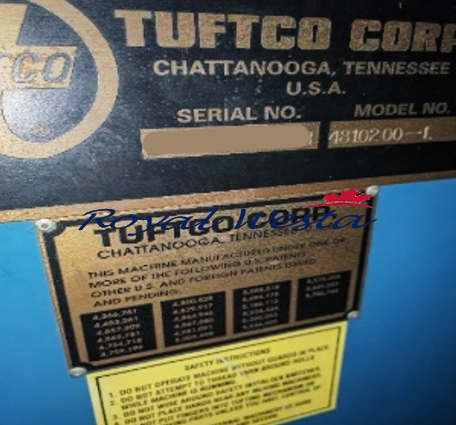 AA23251125BATuftco Tufting MachineRoyalWesta AA23251125BATuftco Tufting MachineRoyalWesta