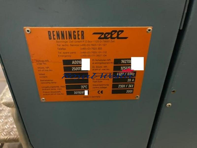 AB46280826DYL-ALFARBenninger Zell Beam-to-Beam Sizing MachineRoyalWesta (5) AB46280826DYL-ALFARBenninger Zell Beam-to-Beam Sizing MachineRoyalWesta (5)